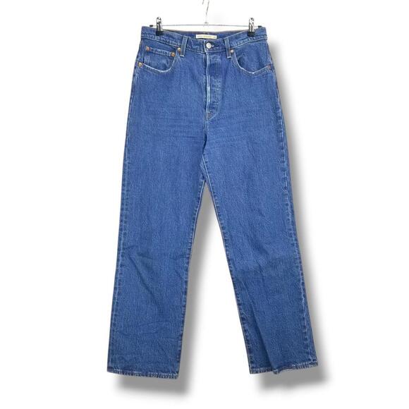 Levi's Wedgie Straight Leg Fit Ankle Jeans 30 Button Fly Stretch Denim Jean - Picture 1 of 15